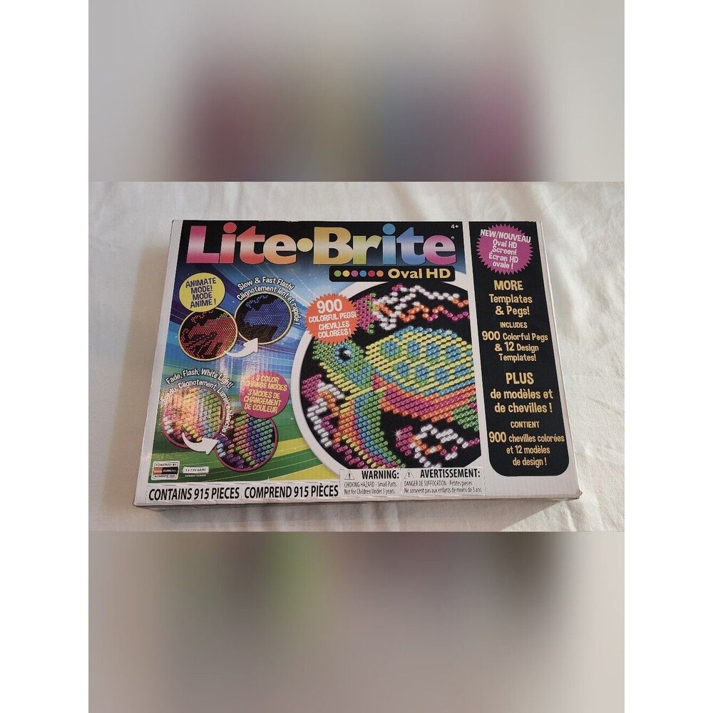 Lite-Brite Oval HD Screen Light Bright Set 900 Pegs 12 Templates Basic Fun